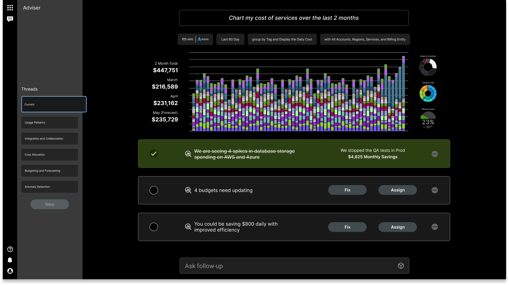 Chat interface — final design
