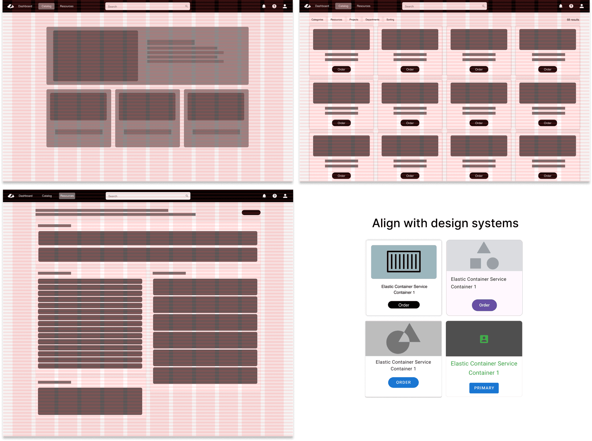 Wireframes and grid alignment