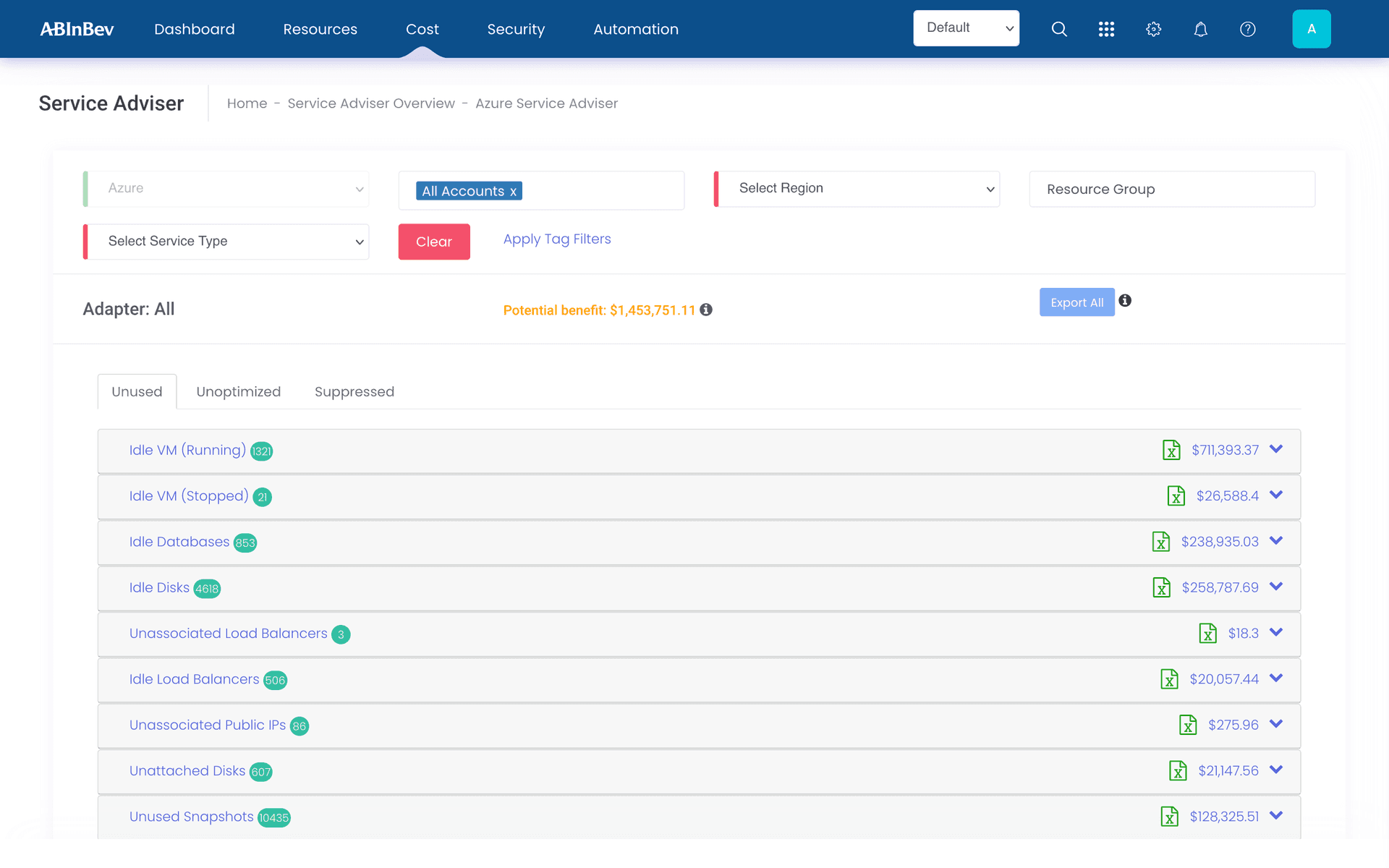 Service Adviser — before filter redesign