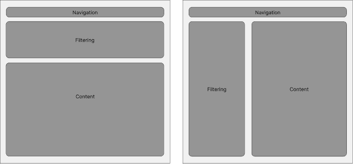 Filter placement — top vs. side tradeoff exploration